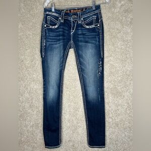 Rock Revival May skinny Women's Dark Blue Skinny Jeans size 26